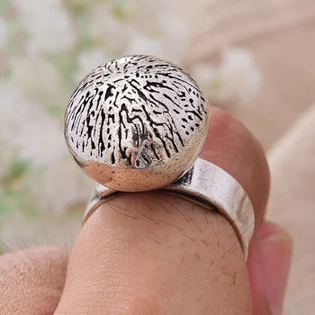 Оригинальный дизайн, персонализированный тяжелый шар, тайское серебряное кольцо для вечеринок Унисекс, ювелирные изделия для женщин, подарок для мужчин