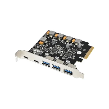 PCIE X4 ASM3142 3A2C 10G USB3.1 Плата расширения управления PCIE Высокоскоростная Карта преобразования Промышленного серверного класса
