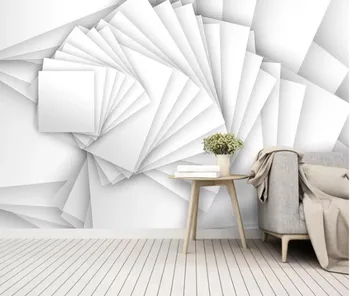 58 Пользовательские обои 3D Белая молочная плитка Современное абстрактное искусство Настенная роспись Обои для гостиной спальни