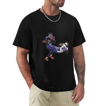Футболка с Дерриком Генри, спортивная футболка с аниме, футболки для любителей спорта, эстетичная одежда, мужские футболки с длинным рукавом