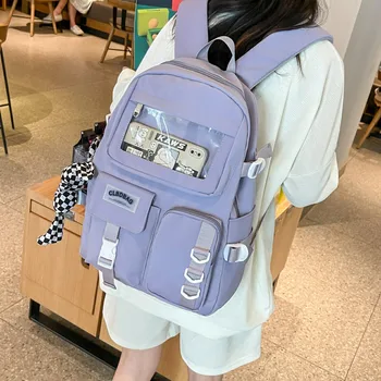 Новая Милая модная сумка Mochila для отдыха Большой Студенческий рюкзак, рюкзак для бейджа, Школьная сумка для девочек, Женский рюкзак, Женский