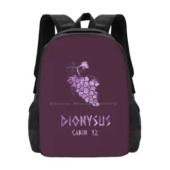 Каюта 12-Dionysus Школьные Сумки Дорожный Рюкзак Для Ноутбука Percy Jackson Cabin 12 Dionysus Purple Heroes Olympus Grapes Греческий