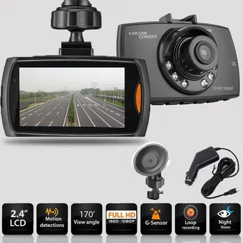 Видеорегистратор для автомобиля высокой четкости 720P, 2,4-дюймовый ЖК-дисплей Ночного видения, Автомобильная камера, Видеокамера ночного видения