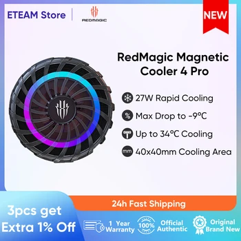 RedMagic Cooler 4 Pro ice cooler с ультрамагнитным притяжением 27 Вт быстрое охлаждение ИИ интеллектуальный контроль температуры для телефона