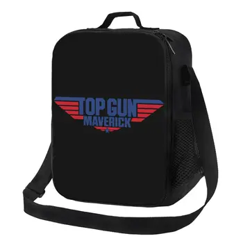 Top Gun Maverick Изолированная сумка для ланча для женщин Tom Cruise Film Thermal Cooler Bento Box Для детей и школьников