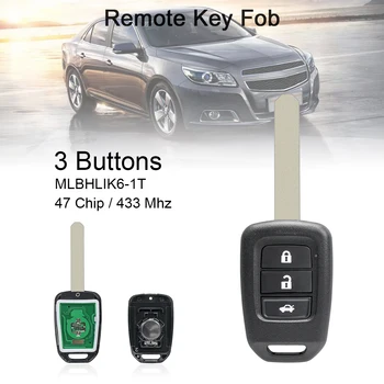 433 МГц 2 кнопки Умный Автомобильный Дистанционный ключ с чипом ID47 PCF7961/MLBHLIK6-1TA Подходит для Honda 2013-2015 CRV 2013-2017 Accord Civic