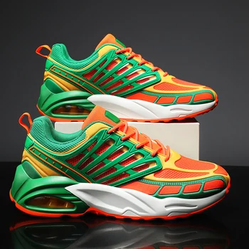 Оранжевые Оригинальные мужские кроссовки, качественные спортивные весенние кроссовки для бега, Модные дышащие уличные повседневные кроссовки 2023 года высшего качества