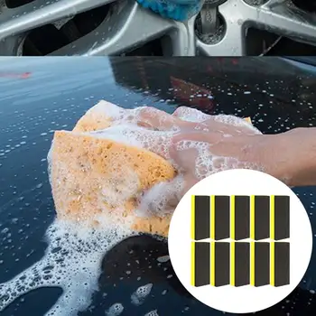 10шт Практичных губок для мытья автомобилей, Очень мягкие губки для ухода за автомобилем без ворса, многофункциональные губки для мытья автомобилей
