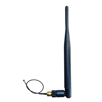Всенаправленная Антенна WiFi 2,4 ГГц для Беспроводного Маршрутизатора, Модема Точки Доступа, С 15-сантиметровым Разъемом PCI IPX IPEX U.FL-RP SMA