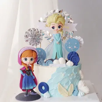 Disney Frozen Birthday Aisha Anna, Принцесса Айша, Украшения для детского торта, Аксессуары, детская игрушка, Рождественский подарок, куклы, игрушки