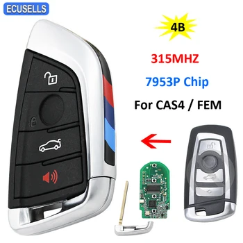 3 + 1/4 Кнопки Дистанционного Ключа Smart Car Key Fob 315 МГц 7953P Чип для BMW X5 X6 2014 2015 2016 с Неразрезанным Лезвием