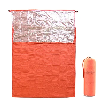 Аварийный спальный мешок, легкое водонепроницаемое Тепловое Аварийное одеяло, снаряжение для выживания на открытом воздухе, походные принадлежности