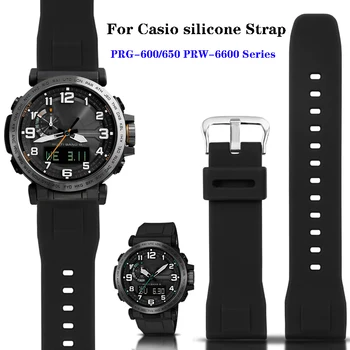 Силиконовый Резиновый Ремешок для часов Casio PRG-600/600Y PRG-650/650Y Ремешок для часов PRW-6600 GA 2000 Uhrenarmband Водонепроницаемый Браслет 24 мм