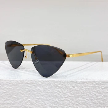 Женские солнцезащитные очки FE40047S в форме кошачьего глаза, титановый материал, солнечные очки для мужчин, брендовые дизайнерские персонализированные линзы UV400