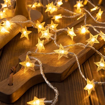 Star USB String Light Украшение комнаты Рождественский Праздничный светильник для вечеринки на открытом воздухе Кемпинг Декоративная Моделирующая Подвесная лампа