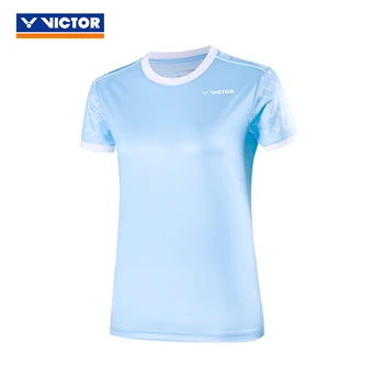 Victor футболка спортивная Трикотажная одежда спортивная одежда для бадминтона с коротким рукавом для женщин женские топы мужские футболки 31033