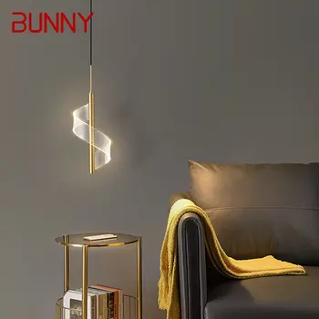 Латунная подвесная люстра BUNNY LED 3 цвета Золотые Медные подвесные светильники для современного дома гостиной спальни