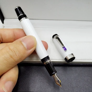 роскошная шариковая ручка MB Roller из белого металла/перьевая ручка с драгоценным камнем, канцелярские принадлежности для бизнеса, модные шариковые ручки для письма