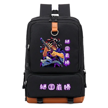 Demon Slayer Kokushibo Рюкзак Аниме Kimetsu No Yaiba Модные дорожные рюкзаки Спортивная школьная сумка на открытом воздухе