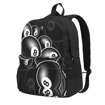 Бильярд Черный 8 шаров, 8 шаров, черно-белый снукер, дорожная сумка для ноутбука, школьные сумки, игровой кий, бильярд 8 шаров
