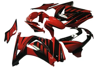 Комплект Мотоциклетных Обтекателей для KAWASAKI Ninja ZX250R 08-12 EX250 ZX 250R 2008 2009 2010 2012 Инжекционный Красно-Черный Кузов