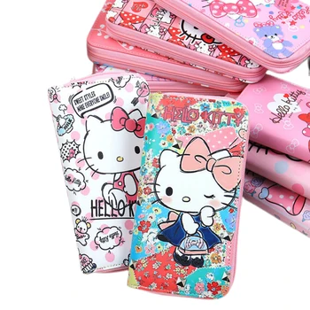 Hello kitty, японская и корейская мультяшная милая сумка, студенческий женский кошелек для хранения монет, Прямая поставка, 10 см * 19 см * 3 см, сумка для мобильного телефона