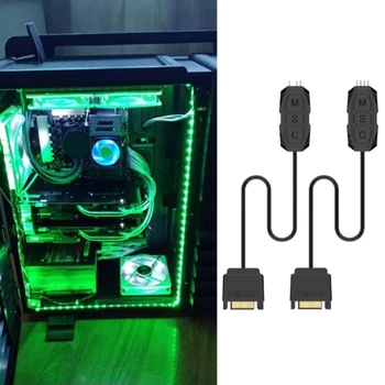 5V 3Pin 12v 4Pin RGB ARGB контроллер Источник питания Светодиодная подсветка для корпуса компьютера Вентилятор ARGB Пульт дистанционного управления