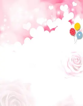 Воздушный шар с сердечком и розовыми цветами Розы, фоновые рисунки, реквизит для фотосъемки, студийный фон 5x7 футов