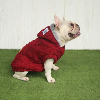 Одежда для собак Осень Зима, Шерстяная флисовая одежда для домашних животных, Свитера кроя, Корейская одежда, трикотажные изделия для маленьких собак, Весенний свитер