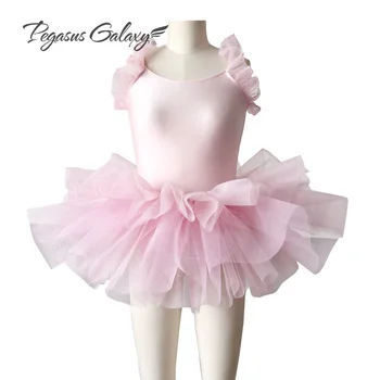 Профессиональное Платье-пачка Балерины, Детское Балетное Трико, Балетная Одежда Для Девочек, Розовый Костюм Лебедя Для Детей, Танцевальная Классическая Одежда