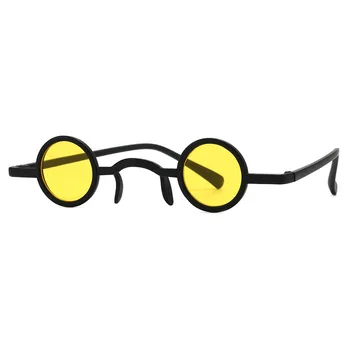 Женские солнцезащитные очки Ретро Черные металлические солнцезащитные очки в стиле стимпанк 2023 Мужские цветные солнцезащитные очки в круглой оправе
