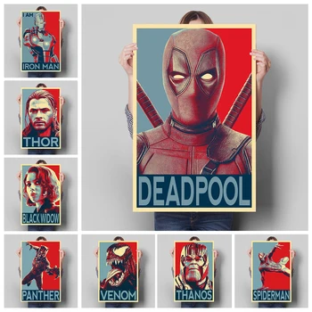 Холст с героями Marvel, Декоративная живопись, художественный плакат 