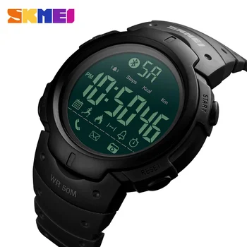 Цифровые наручные часы модного бренда SKMEI, мужские спортивные смарт-часы, шагомер, удаленная камера, Напоминание о калориях по Bluetooth Smartwatch