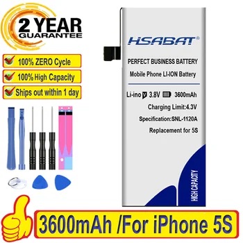 Использование аккумулятора HSABAT 3600mAh для Iphone 5S/для iPhone5S/для iphone 5c/для аккумуляторов iphone5c посылка с наклейкой 
