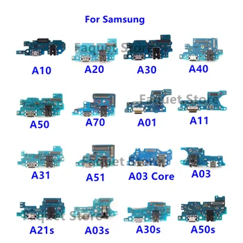 Для Samsung A10 A20 A30 A40 A50 A70 A01 A11 A31 A51 A21s A03 A03s USB Порт Зарядного устройства Разъем Док-станции Плата для зарядки Гибкий Кабель
