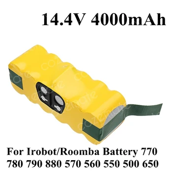 14,4 В 4000 мАч Сменный Аккумулятор Подметальной Машины Аккумуляторный Блок для Irobot/Roomba Battery 770 780 790 880 570 560 550 500 650