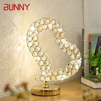 Современная настольная светодиодная лампа BUNNY Crystal Креативный дизайн Настольных светильников для дома Украшение свадебной комнаты Прикроватная тумбочка для спальни