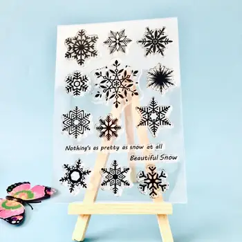 Веселого Рождества, Снежинка, прозрачный силиконовый штамп для фотоальбома 