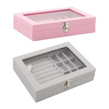Коробка-органайзер для ювелирных изделий, дорожный футляр для хранения сережек, свадьбы, Дня Святого Валентина