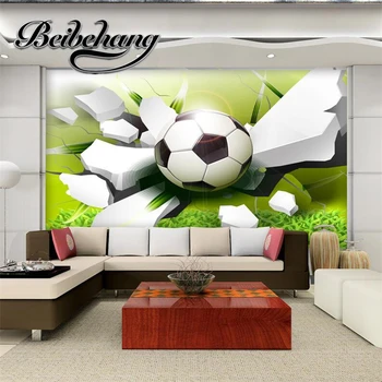 beibehang 3D стерео футбольный телевизионный фон, декоративная роспись, фреска на заказ, обои для гостиной, спальни, детской комнаты.