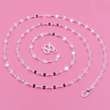 Ожерелье из стерлингового серебра 990 пробы, женская цепочка на ключицы, ожерелье для губ