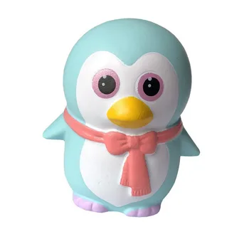 Новый мягкий пингвин из искусственной кожи с медленным отскоком, шарф с животными, Пингвин, декомпрессионные игрушки, Милые мультяшные игрушки для взрослых и детей