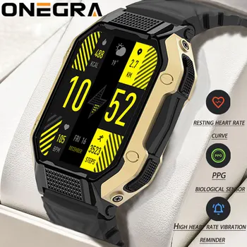 Новые умные мужские часы с Bluetooth военного качества, поддержка физических упражнений, мониторинг артериального давления, кислорода, дыхания