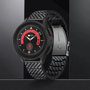 20мм 22мм Ремешок Из Углеродного Волокна Для Samsung Galaxy Watch5 Pro 45мм Galaxy Watch 5/4 40мм 44мм Watch 4 Classic Watch3 41мм 45мм Ремешок