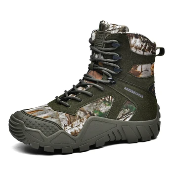 Весенняя походная обувь для мужчин, военные тактические ботинки, высококачественная рабочая защитная обувь, легкая уличная боевая мотоциклетная мужская обувь