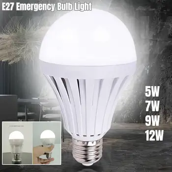 Светодиодное Аварийное Освещение Светодиодная Лампа E27 светодиодная лампа 5 Вт 7 Вт 9 Вт 12 Вт Аккумуляторная Лампа Освещения для Наружного Освещения Фонарик