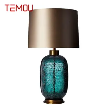 Креативное настольное освещение TEMOU Современная простая настольная лампа LED для украшения дома спальни