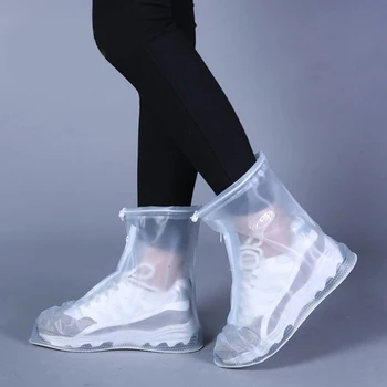 Высококачественные непромокаемые ботинки, закрывающие ботинки на каблуке, Мужская Женская обувь многоразового использования, плащ, более толстый нескользящий непромокаемый чехол для обуви