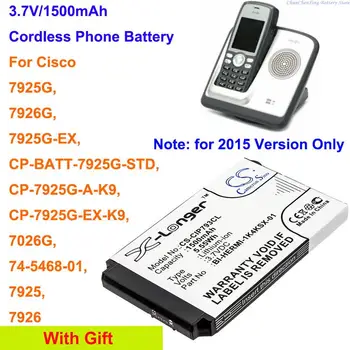 Аккумуляторная батарея GreenBattery 1500 мАч для беспроводного телефона Cisco 7925G, 7926G, 7925G-EX, 7026G, 7925, 7926, Примечание: только для версии 2015