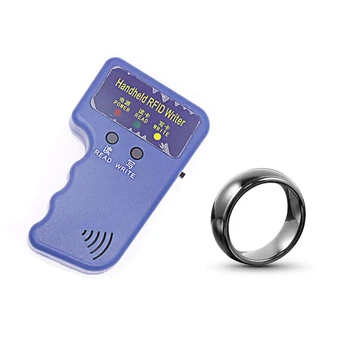 ID 125 кГц RFID Черная Керамика Смарт-Кольцо На Палец 125 кГц EM4100 RFID Ручной Копировальный Аппарат Писатель Дубликатор Программатор Считыватель